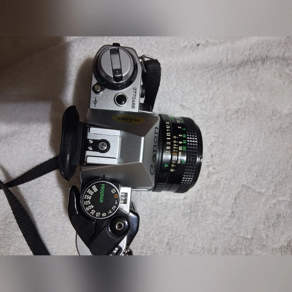 Canon AE-1 Program 35mm Film Camera with Flash - Black Made In Japan